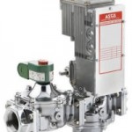 Pneumatic gas shut-off valve has compact double valve footprint