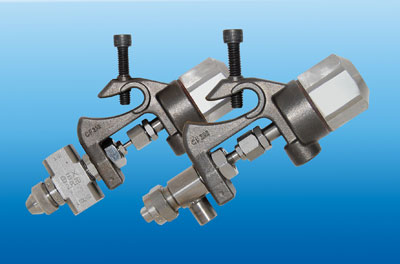 BEX air actuated nozzle assemblies are available in T-Tip and Atomizing configurations.