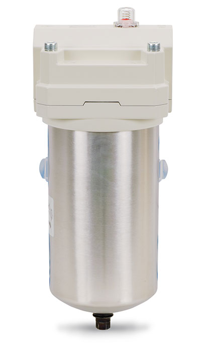 SMC’s AFF main line filter has a water droplet removal of 99% and particle filtration down to 1μm.