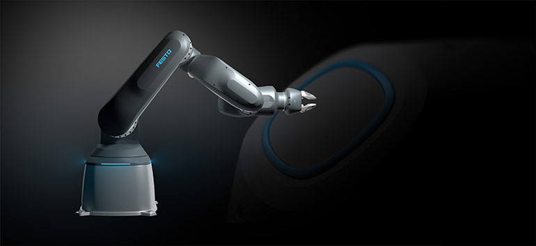 The Festo Cobot is the first pneumatic robot on the market. It is easy to operate and does require a safety fence.