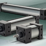 D2-Series double-acting, NFPA heavy-duty tie rod air cylinders are for use where abusive conditions exist. Image courtesy of AutomationDirect