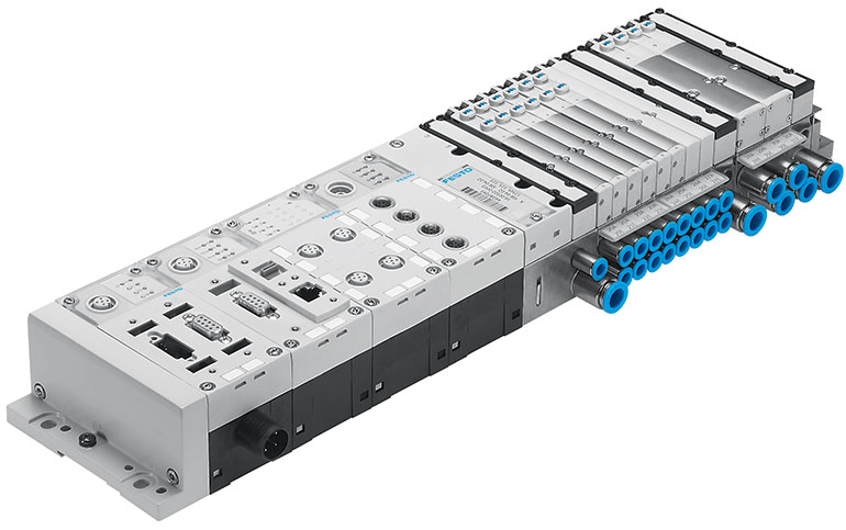 The Festo CPX is one of the world’s most versatile valve manifold control platforms.